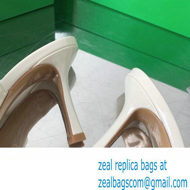 Bottega Veneta Stretch Patent Leather Mules White 2022 - Click Image to Close
