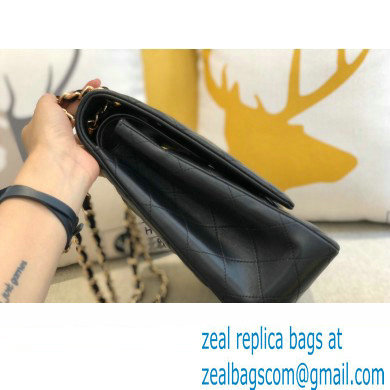 Chanel Maxi Classic Flap Handbag A58601 in Lambskin Black/Gold - Click Image to Close
