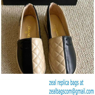 Chanel Patchwork Quilting Espadrilles Black/Beige 2022