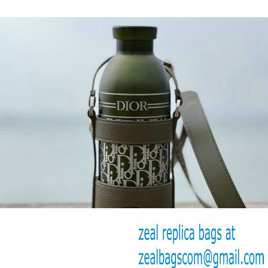 Dior Aqua Bottle Holder Green with Shoulder Strap