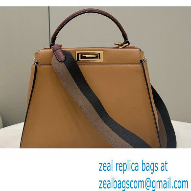 Fendi Peekaboo Iconic Medium Bag Brown in Calfskin Leather with FF Lining
