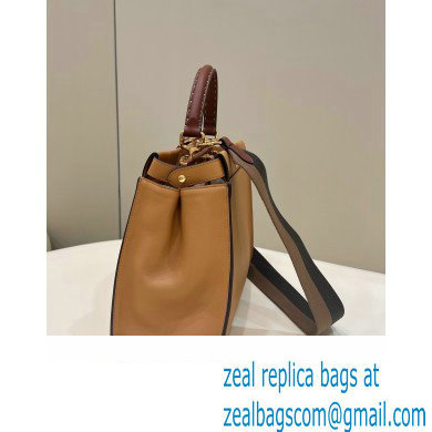 Fendi Peekaboo Iconic Medium Bag Brown in Calfskin Leather with FF Lining