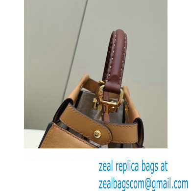 Fendi Peekaboo Iconic Medium Bag Brown in Calfskin Leather with FF Lining