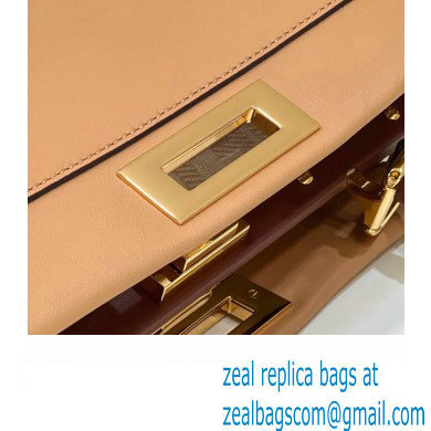 Fendi Peekaboo Iconic Medium Bag Brown in Calfskin Leather with FF Lining