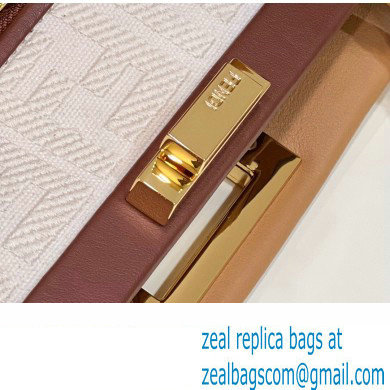 Fendi Peekaboo Iconic Medium Bag Brown in Calfskin Leather with FF Lining