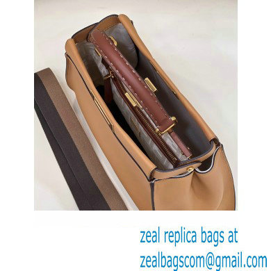 Fendi Peekaboo Iconic Medium Bag Brown in Calfskin Leather with FF Lining