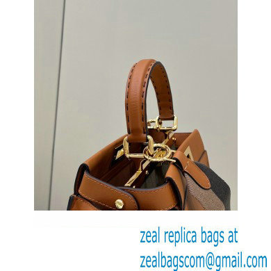 Fendi Peekaboo Iconic Medium Bag Caramel in Calfskin Leather with FF Lining