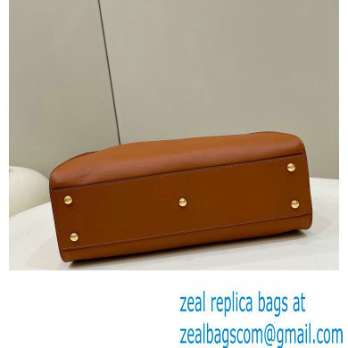 Fendi Peekaboo Iconic Medium Bag Caramel in Calfskin Leather with FF Lining