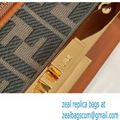 Fendi Peekaboo Iconic Medium Bag Caramel in Calfskin Leather with FF Lining