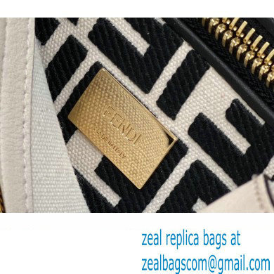 Fendi Peekaboo Iconic Medium Bag Creamy/Black in Calfskin Leather with FF Lining