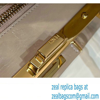 Fendi Peekaboo Iconic Medium Bag in Vintage Effect Lambskin Creamy