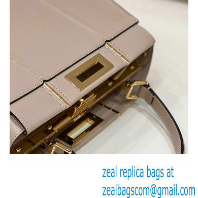 Fendi Peekaboo Iconic Medium Bag in Vintage Effect Lambskin Creamy