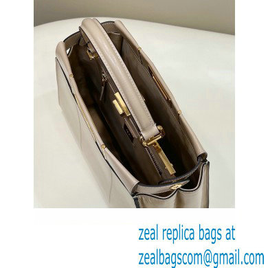 Fendi Peekaboo Iconic Medium Bag in Vintage Effect Lambskin Creamy