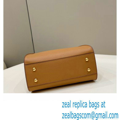 Fendi Peekaboo Iconic Mini Bag Brown in Calfskin Leather with FF Lining