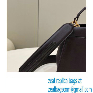Fendi Peekaboo Iconic Mini Bag Coffee in Calfskin Leather with FF Lining