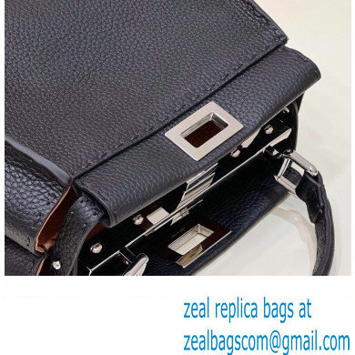 Fendi Peekaboo Iconic Mini Bag in Grain Leather Black - Click Image to Close