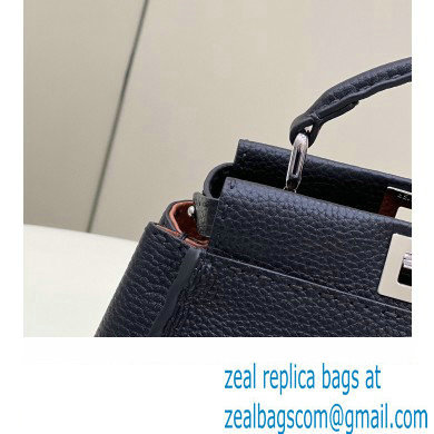 Fendi Peekaboo Iconic Mini Bag in Grain Leather Black - Click Image to Close