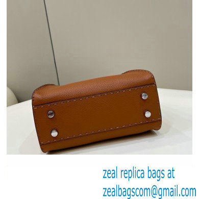 Fendi Peekaboo Iconic Mini Bag in Grain Leather Brown
