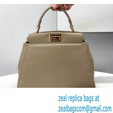 Fendi Peekaboo Iconic Mini Bag in Nappa Leather Beige - Click Image to Close