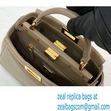 Fendi Peekaboo Iconic Mini Bag in Nappa Leather Beige