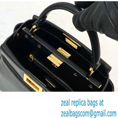 Fendi Peekaboo Iconic Mini Bag in Nappa Leather Black