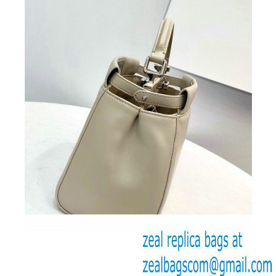 Fendi Peekaboo Iconic Mini Bag in Nappa Leather Creamy