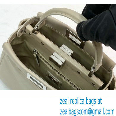 Fendi Peekaboo Iconic Mini Bag in Nappa Leather Creamy