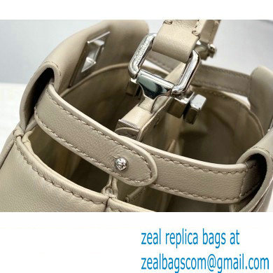 Fendi Peekaboo Iconic Mini Bag in Nappa Leather Creamy