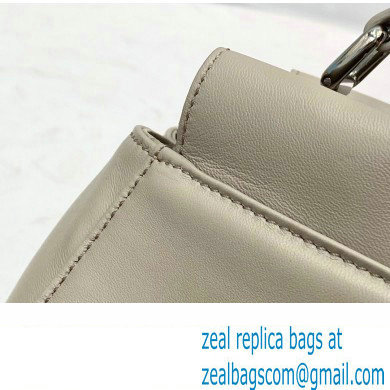 Fendi Peekaboo Iconic Mini Bag in Nappa Leather Creamy