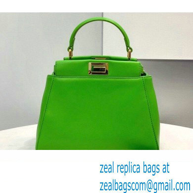 Fendi Peekaboo Iconic Mini Bag in Nappa Leather Grass Green