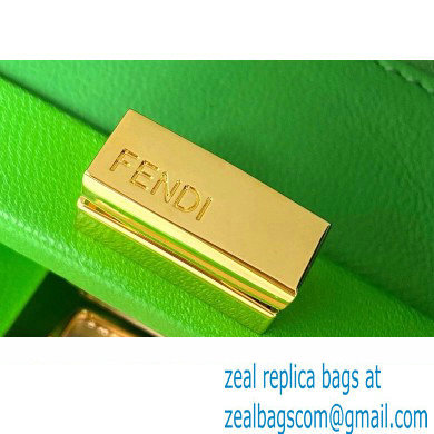 Fendi Peekaboo Iconic Mini Bag in Nappa Leather Grass Green