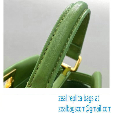 Fendi Peekaboo Iconic Mini Bag in Nappa Leather Green - Click Image to Close