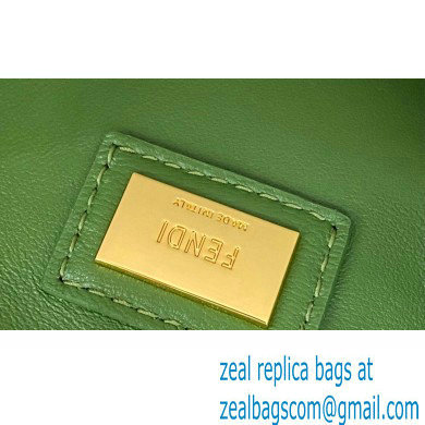 Fendi Peekaboo Iconic Mini Bag in Nappa Leather Green