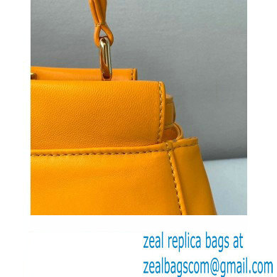 Fendi Peekaboo Iconic Mini Bag in Nappa Leather Orange