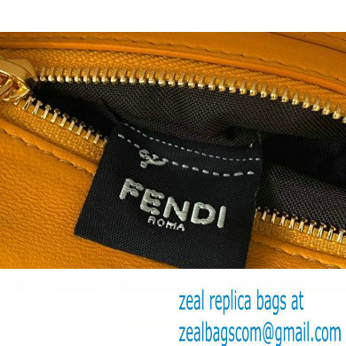 Fendi Peekaboo Iconic Mini Bag in Nappa Leather Orange