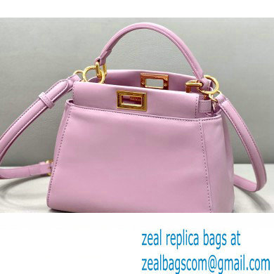 Fendi Peekaboo Iconic Mini Bag in Nappa Leather Pink