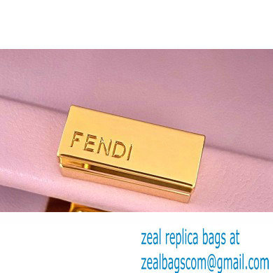 Fendi Peekaboo Iconic Mini Bag in Nappa Leather Pink - Click Image to Close