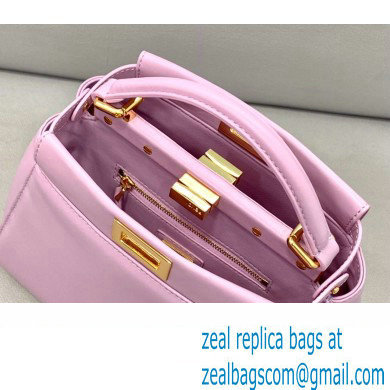 Fendi Peekaboo Iconic Mini Bag in Nappa Leather Pink