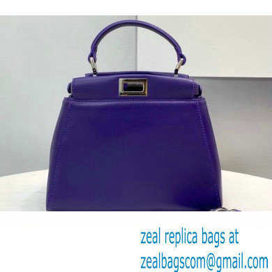 Fendi Peekaboo Iconic Mini Bag in Nappa Leather Purple - Click Image to Close