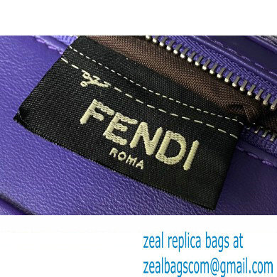 Fendi Peekaboo Iconic Mini Bag in Nappa Leather Purple