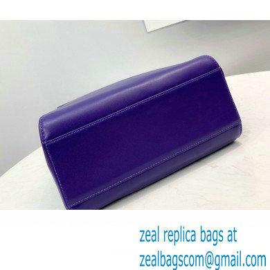 Fendi Peekaboo Iconic Mini Bag in Nappa Leather Purple