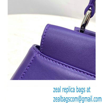 Fendi Peekaboo Iconic Mini Bag in Nappa Leather Purple