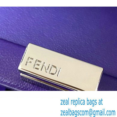 Fendi Peekaboo Iconic Mini Bag in Nappa Leather Purple