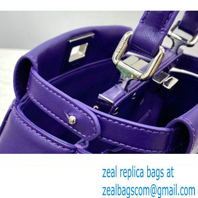 Fendi Peekaboo Iconic Mini Bag in Nappa Leather Purple - Click Image to Close