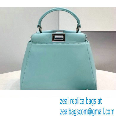 Fendi Peekaboo Iconic Mini Bag in Nappa Leather Sky Blue