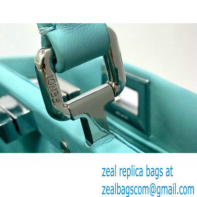 Fendi Peekaboo Iconic Mini Bag in Nappa Leather Sky Blue - Click Image to Close