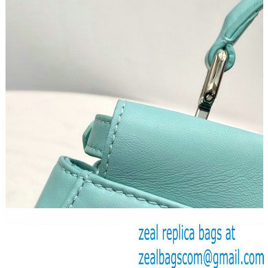 Fendi Peekaboo Iconic Mini Bag in Nappa Leather Sky Blue
