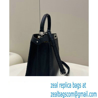 Fendi Peekaboo Iseeu Medium Bag in Selleria Romano Leather Black