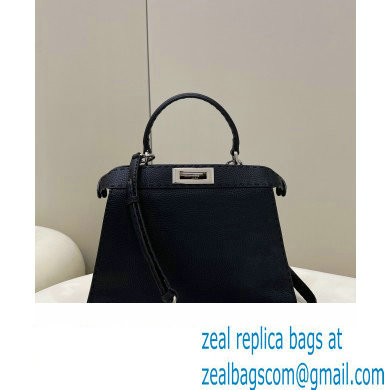 Fendi Peekaboo Iseeu Medium Bag in Selleria Romano Leather Black