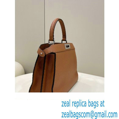 Fendi Peekaboo Iseeu Medium Bag in Selleria Romano Leather Brown